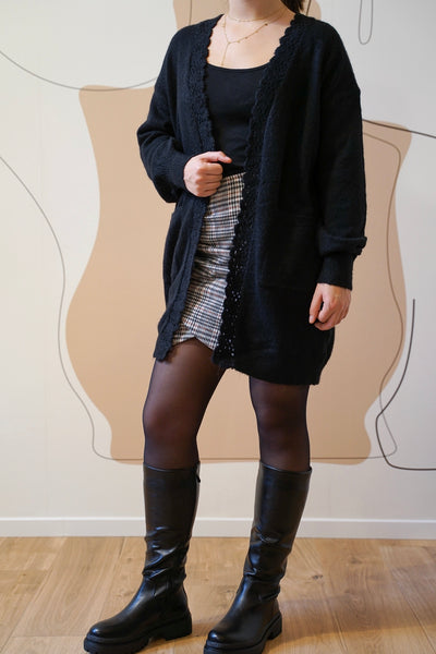 Gilet cocooning noir